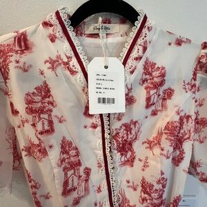 Red and White Print Dress by Simply Retro